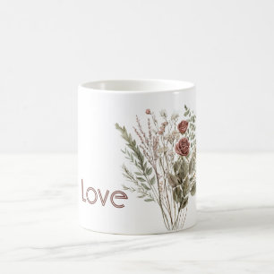 Caneca De Café Flores de Rosa Vermelha