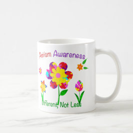 Caneca De Café Flores de Sensibilização Autismo
