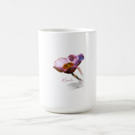 Caneca De Café Flores de Sonho Rosa - Natureza da Fantasia Elegan
