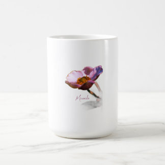 Caneca De Café Flores de Sonho Rosa - Natureza da Fantasia Elegan