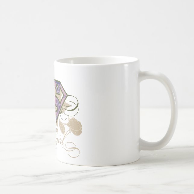 Caneca De Café Flores de Supergirl (Direita)