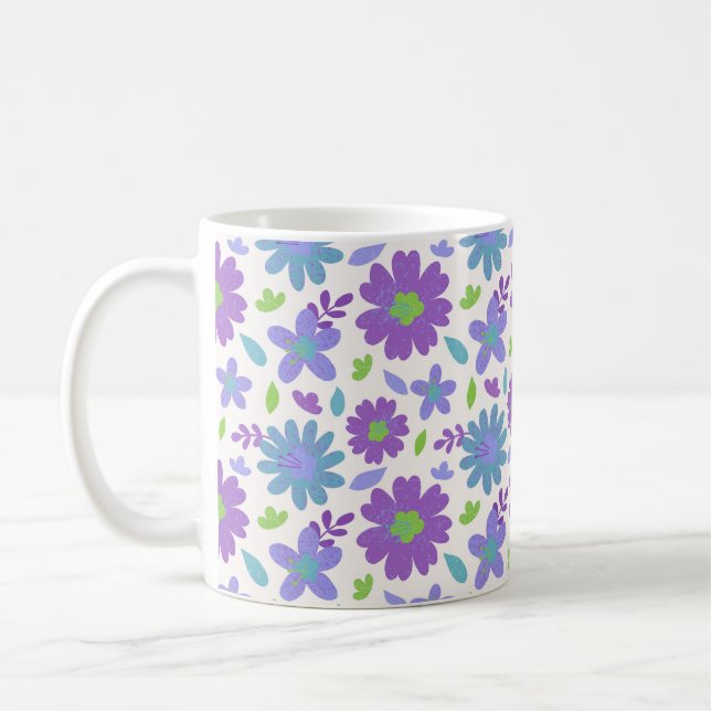 Caneca De Café Flores de Verão (Esquerda)
