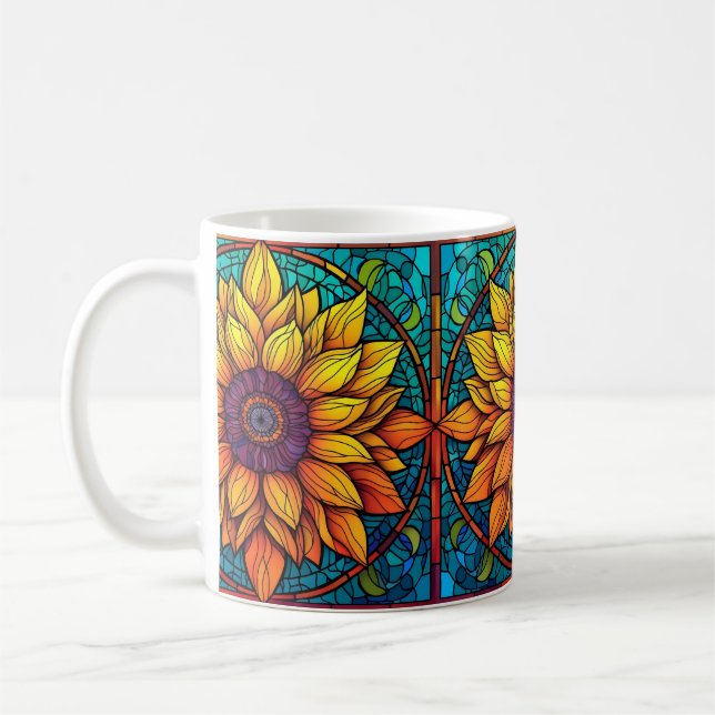 Caneca De Café Flores De Vidro Manchas Atormentadas (Esquerda)