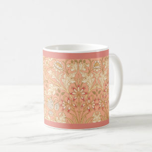 Caneca De Café Flores Decorativas Rosa Pastel