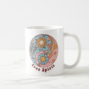 Caneca De Café Flores do Boho Retro