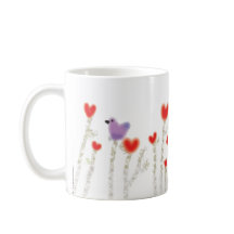 Caneca de café "Flores do Coração"