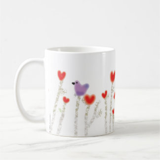 Caneca de café "Flores do Coração"