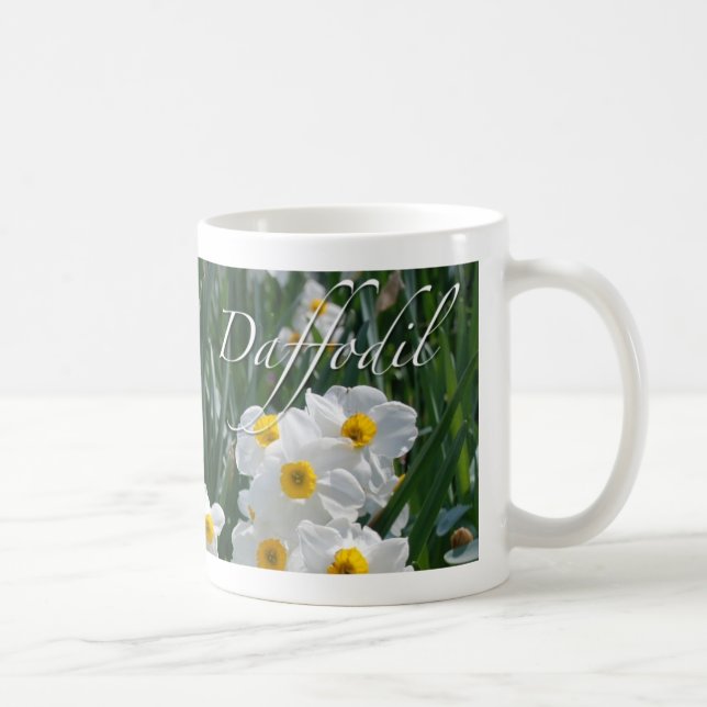 Caneca De Café Flores do Daffodil (Direita)