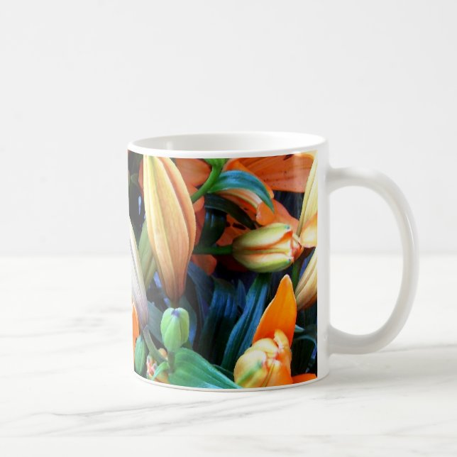 Caneca De Café flores do grupo (Direita)
