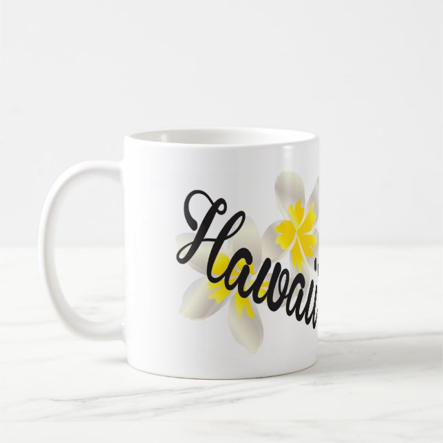Caneca De Café Flores do Plumeria de Havaí (Esquerda)