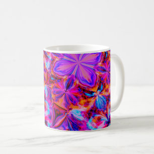 Caneca De Café Flores e borboletas na Abstrato