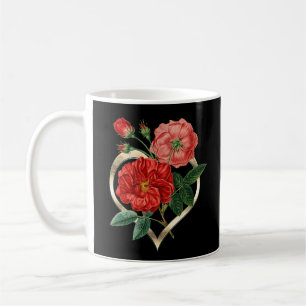 Caneca De Café Flores E Coração