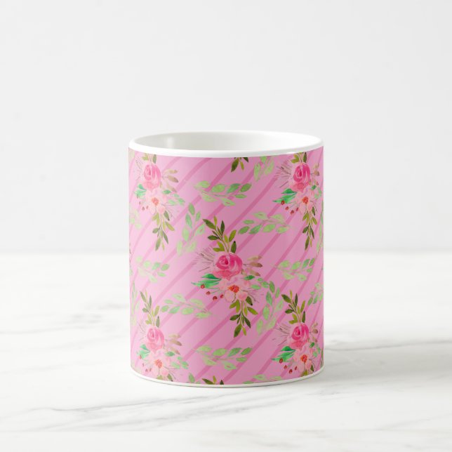 Caneca de Café Flores e Folhas (Centro)