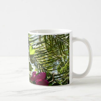 Caneca De Café Flores e palmeira