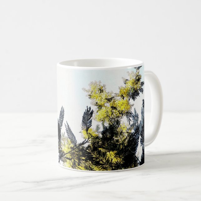 Caneca De Café Flores e ramos de bovinos (Frente Esquerda)