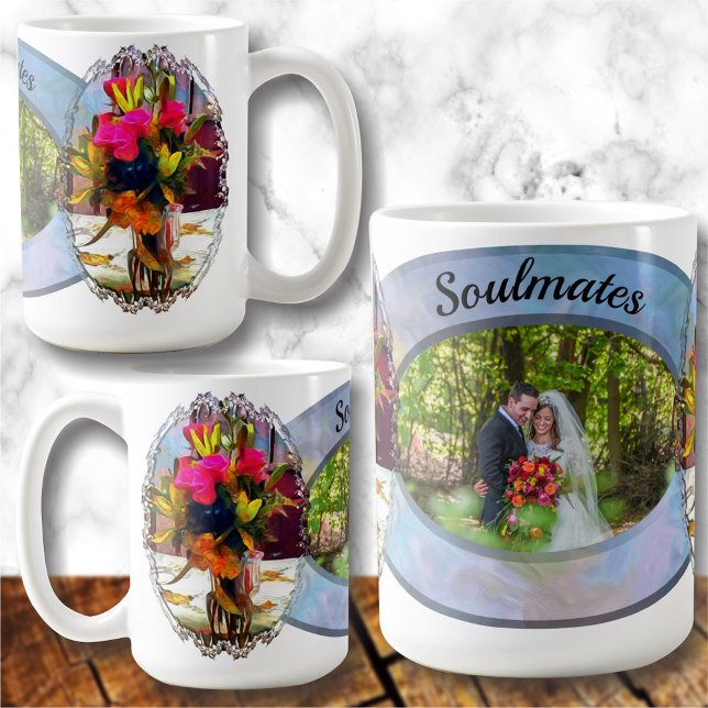 Caneca De Café Flores e Soulmates do Amor PM0001 (Criador carregado)