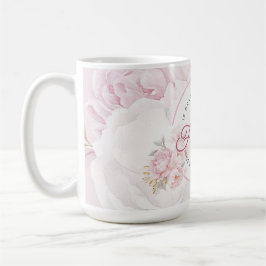 Caneca De Café Flores Elegantes de Peônia Avô Nós Escolheríamos V