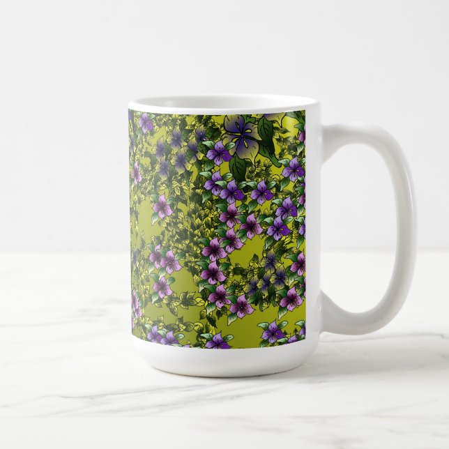 Caneca De Café Flores em tons de índio (Direita)