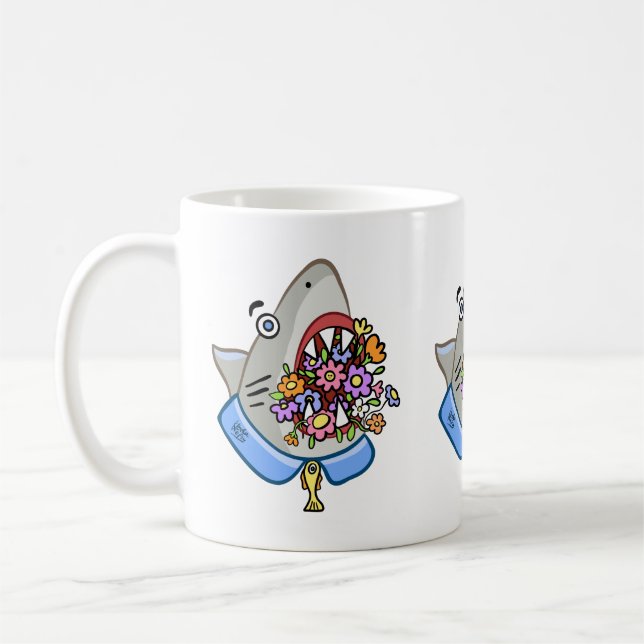 Caneca De Café Flores Em Tubarão (Esquerda)