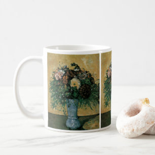 Caneca De Café Flores em um Vaso Azul por Paul Cezanne Vintage Ar