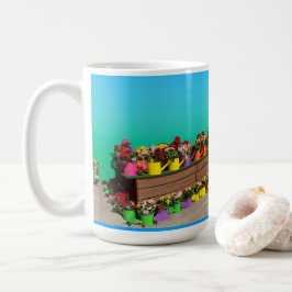 Caneca De Café Flores em uma tela de água