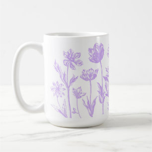 Caneca De Café Flores Enchidas (Lavanda) de Belas Artes