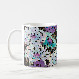 Caneca De Café Flores Florais de Cristal Roxo