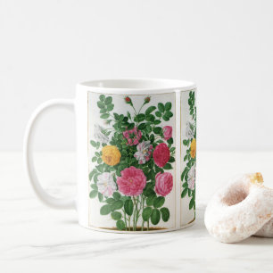 Caneca De Café Flores Floridas Vintage, Rosas de Jardim da Primav