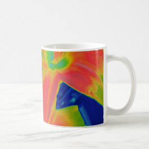 Caneca De Café flores fluorescentes