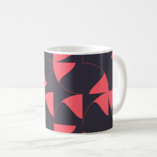 Caneca De Café Flores geométricas circulares elegantes, quic, abs