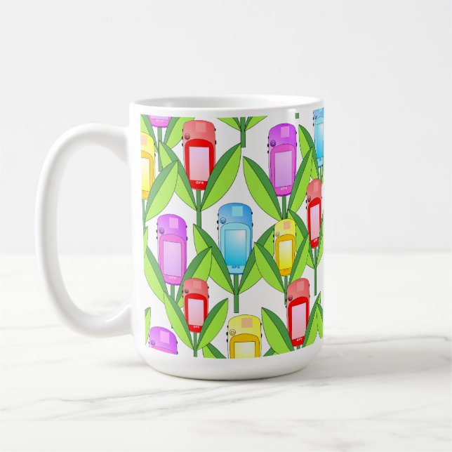Caneca De Café Flores GPS (Esquerda)