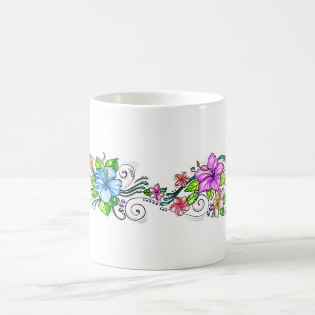 Caneca De Café Flores Hawiian Hibiscus (Centro)