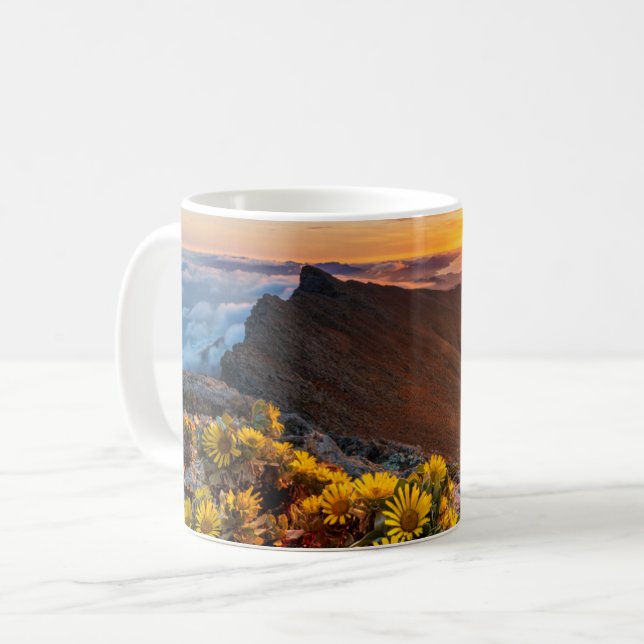 Caneca De Café Flores | Ilhas Canárias, Espanha (Frente Esquerda)