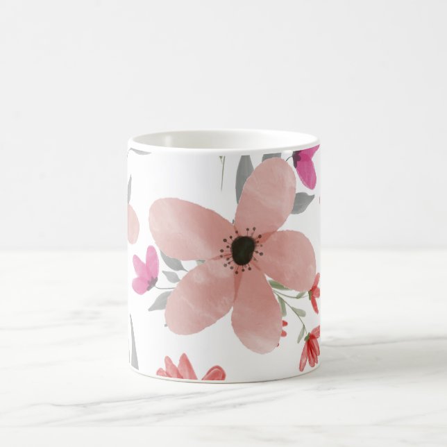 Caneca De Café Flores impermeáveis: Sofisticação Floral (Centro)