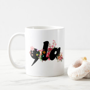 Caneca De Café Flores Kamala Harris - Trendy Comma la Floral