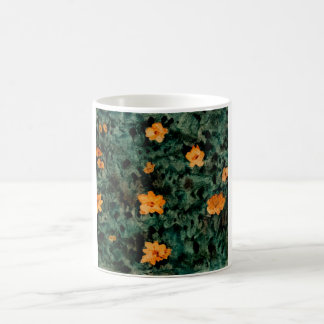 Caneca De Café Flores laranja