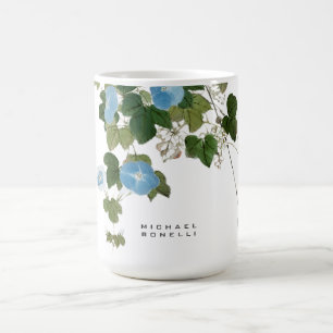 Caneca De Café Flores Moderno Nome Profissional