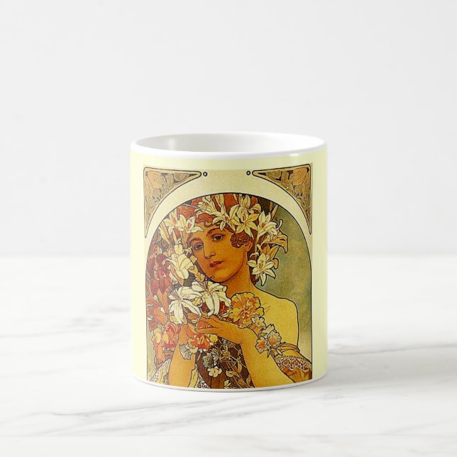 Caneca De Café flores mucha (Centro)