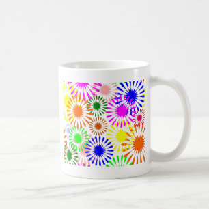 Caneca De Café Flores multicoloridas