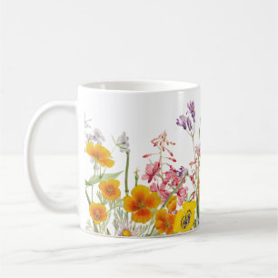 Caneca De Café Flores No Café Do Jardim