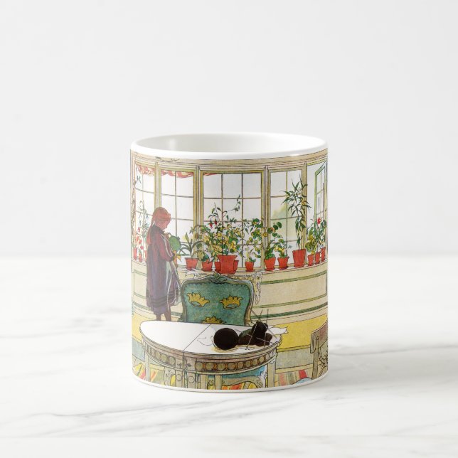 Caneca De Café Flores no muro de Carl Larsson (Centro)