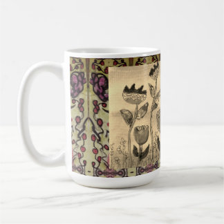 Caneca de Café - Flores Onduladas