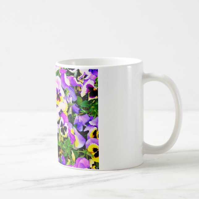 Caneca De Café flores pansíveis (Direita)