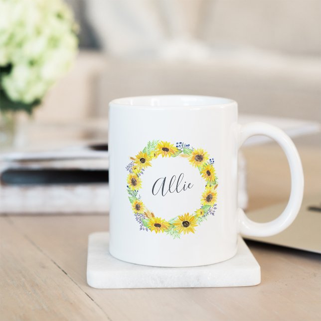 Caneca De Café Flores Personalizadas (Criador carregado)