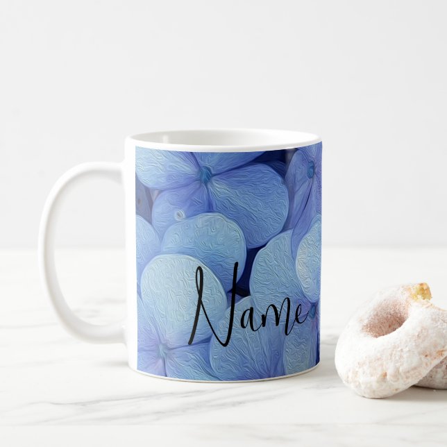 Caneca De Café Flores Personalizadas - Design de Café (Com Donut)