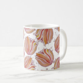 Caneca De Café Flores Pêssego