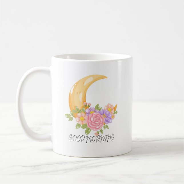 Caneca De Café Flores que Bloom à Noite (Esquerda)