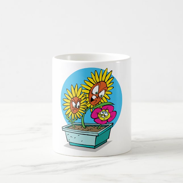 Caneca De Café Flores Raias Mug (Criador carregado)
