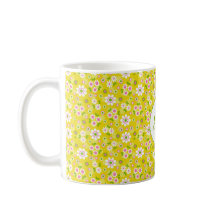 Flores Retro Mod Amarelo & Branco Monograma