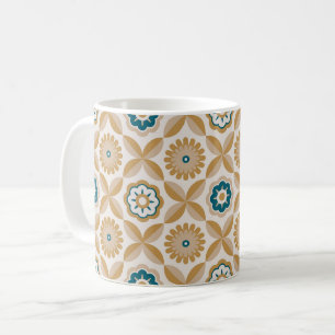 Caneca De Café Flores retrógradas Douradas